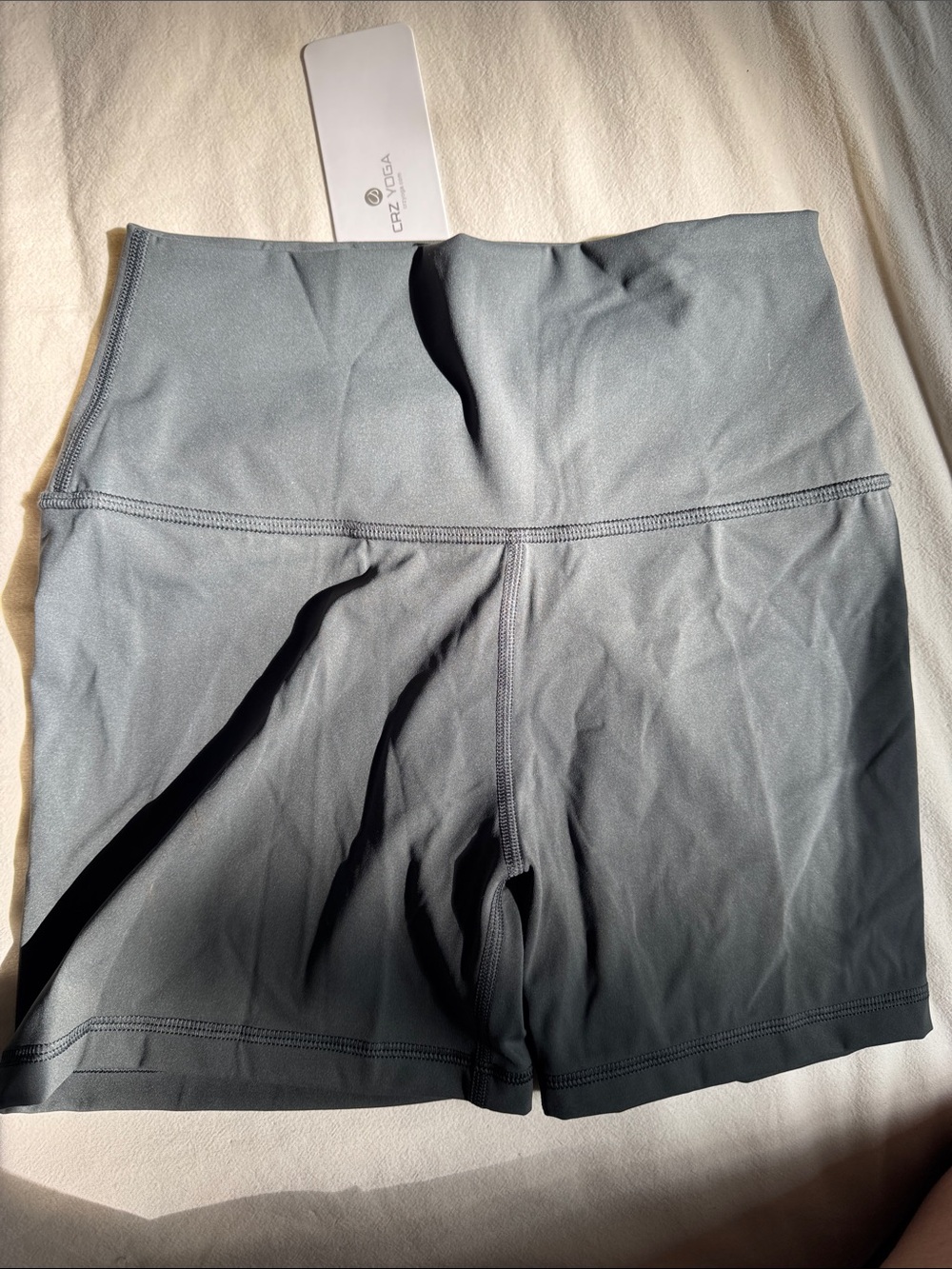 CRZ YOGA High-Waist Bike Shorts - Gray